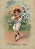 Enfant fleuri pour célébrer ta fête